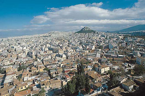 панорама города Афины. Греция