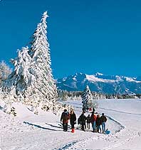 курорт Кранс-Монтана, Швейцария. Горные лыжи в Швейцарии