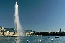 фонтан в Женеве, Швейцария