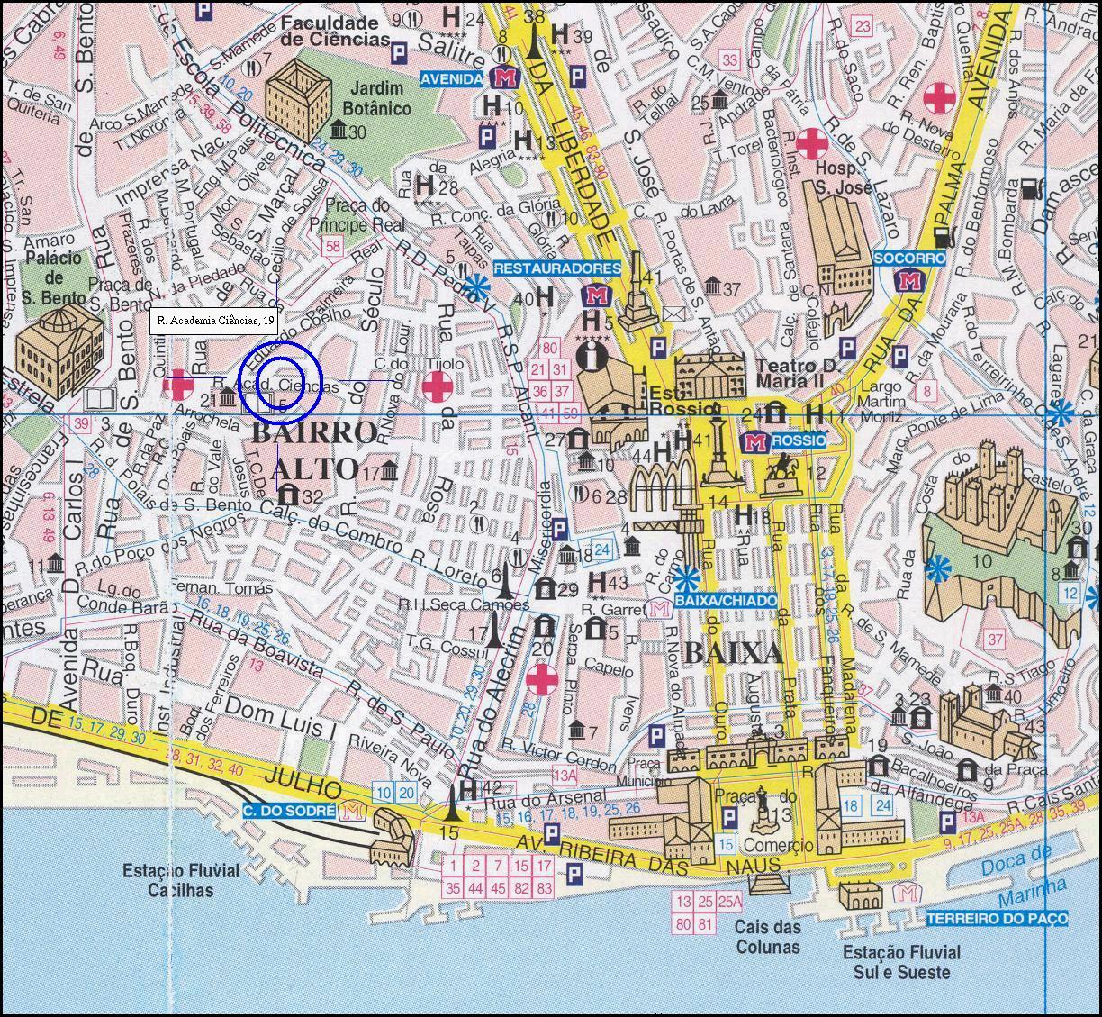 карта Лиссабона